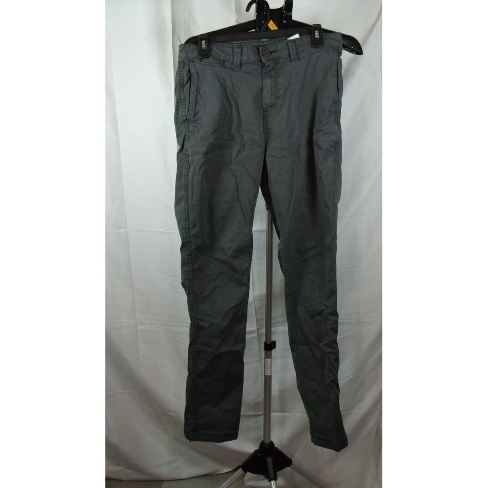 G George Pants Mens Size 30x31 Athletic Black Flat Front Khaki Slash‎ Pockets